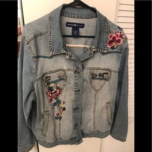 Embroidered denim jacket